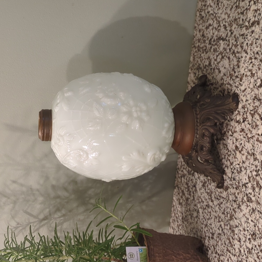 Fostoria gothic glass oil lamp base